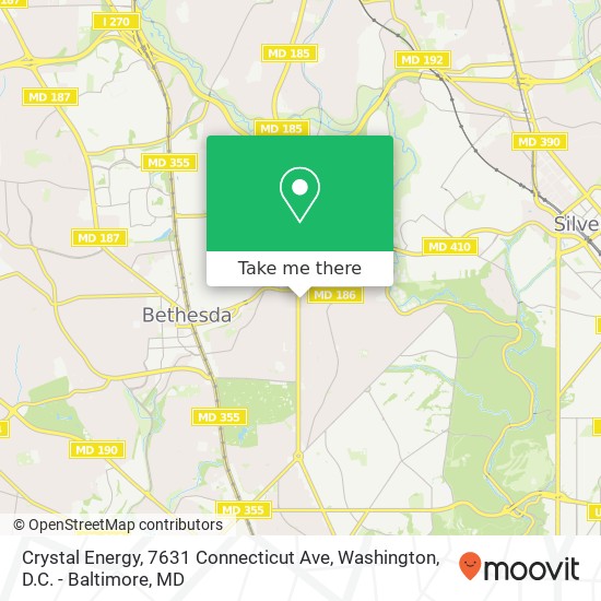 Mapa de Crystal Energy, 7631 Connecticut Ave