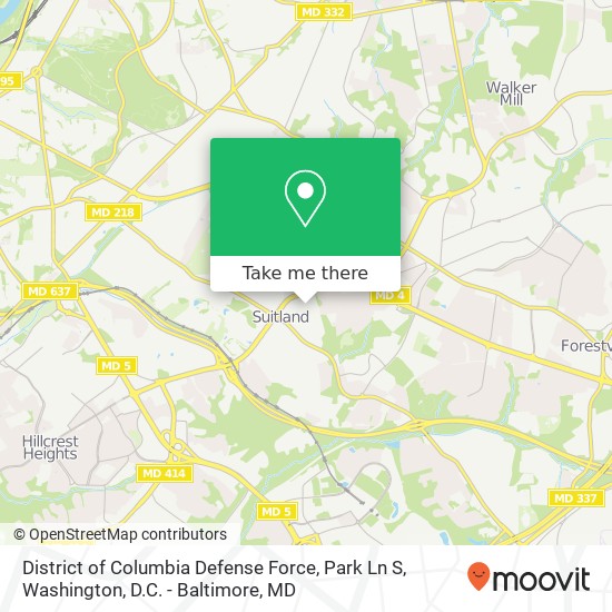 Mapa de District of Columbia Defense Force, Park Ln S