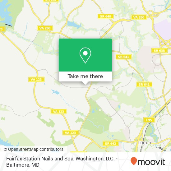 Fairfax Station Nails and Spa map