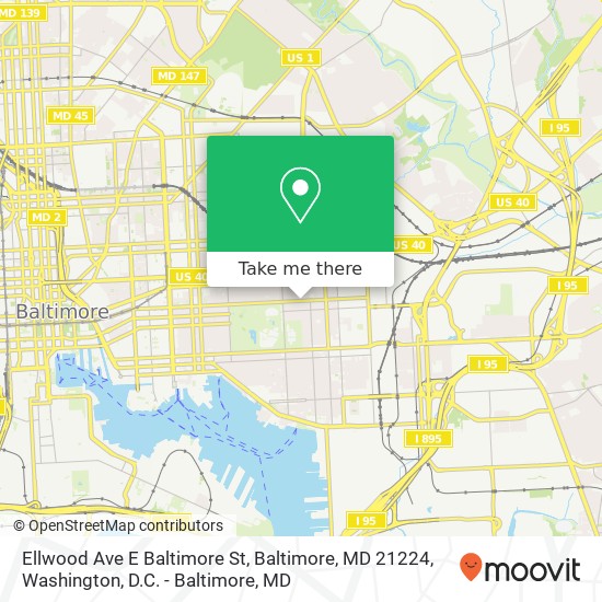 Ellwood Ave E Baltimore St, Baltimore, MD 21224 map