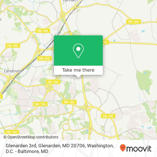 Mapa de Glenarden 3rd, Glenarden, MD 20706