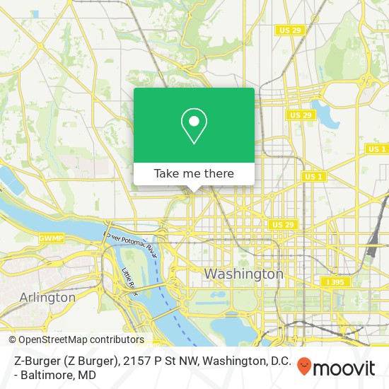 Z-Burger (Z Burger), 2157 P St NW map