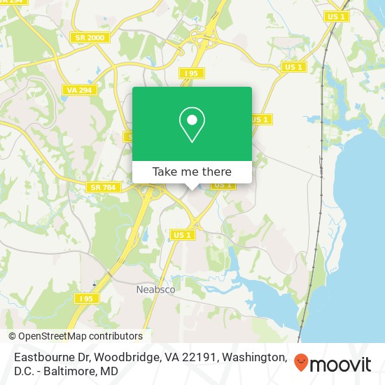 Mapa de Eastbourne Dr, Woodbridge, VA 22191