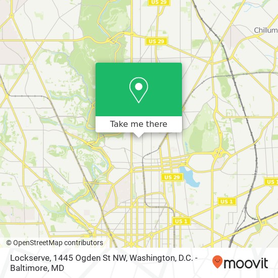 Lockserve, 1445 Ogden St NW map