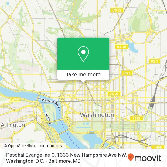 Paschal Evangeline C, 1333 New Hampshire Ave NW map