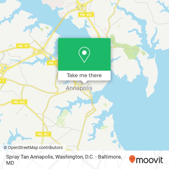 Spray Tan Annapolis map