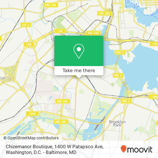 Mapa de Chizemanor Boutique, 1400 W Patapsco Ave