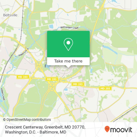 Crescent Centerway, Greenbelt, MD 20770 map