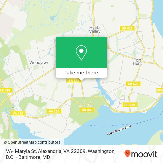Mapa de VA- Maryla St, Alexandria, VA 22309