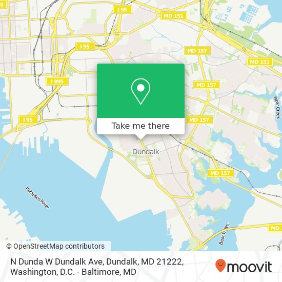 Mapa de N Dunda W Dundalk Ave, Dundalk, MD 21222