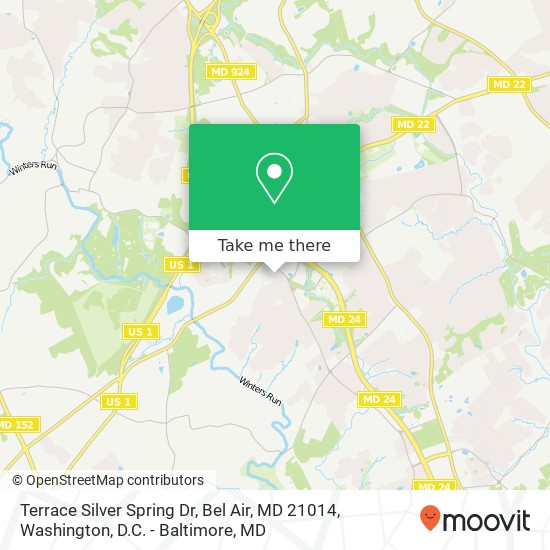 Terrace Silver Spring Dr, Bel Air, MD 21014 map
