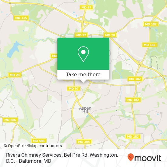 Rivera Chimney Services, Bel Pre Rd map