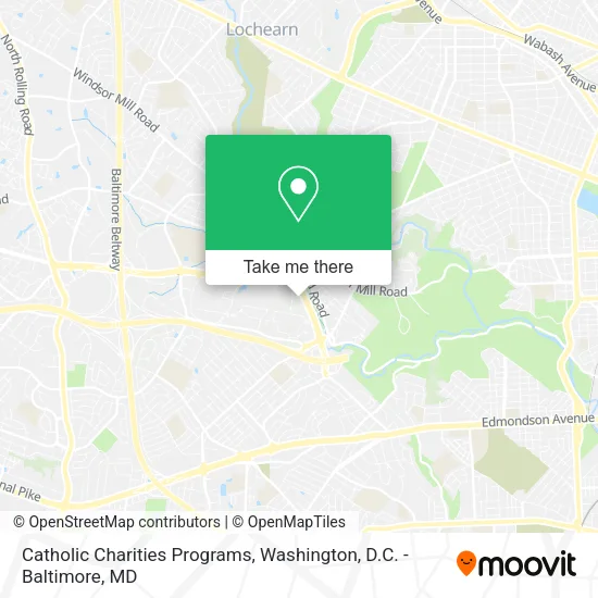 Mapa de Catholic Charities Programs