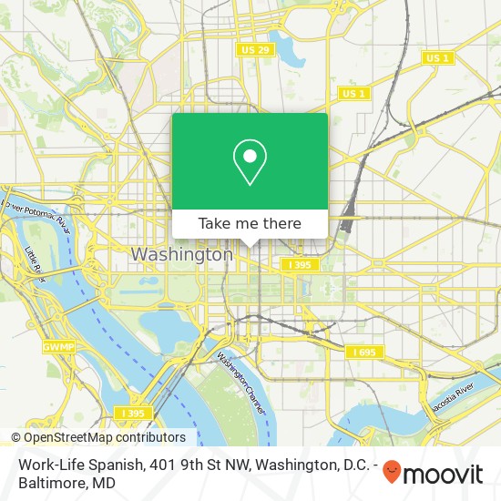 Work-Life Spanish, 401 9th St NW map