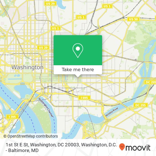 Mapa de 1st St E St, Washington, DC 20003