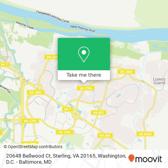 20648 Bellwood Ct, Sterling, VA 20165 map