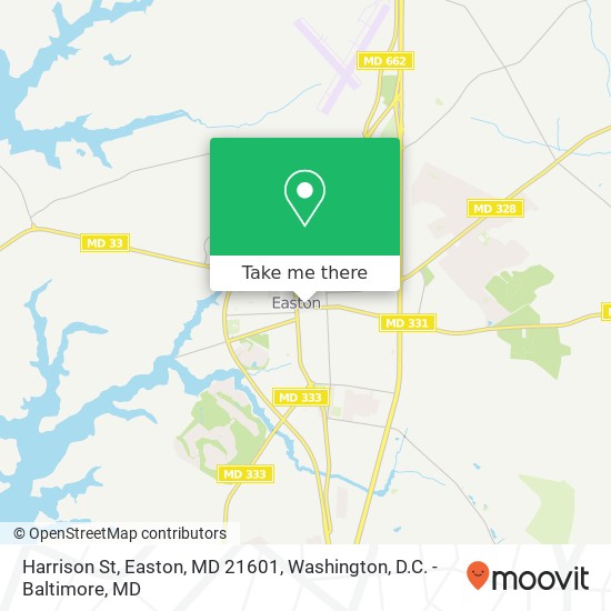 Mapa de Harrison St, Easton, MD 21601