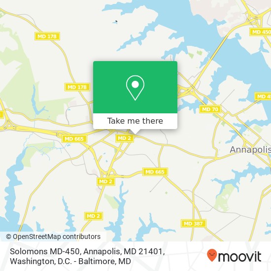 Solomons MD-450, Annapolis, MD 21401 map