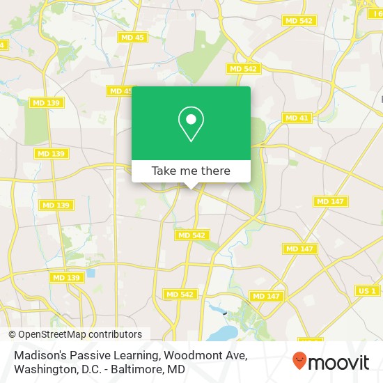 Mapa de Madison's Passive Learning, Woodmont Ave