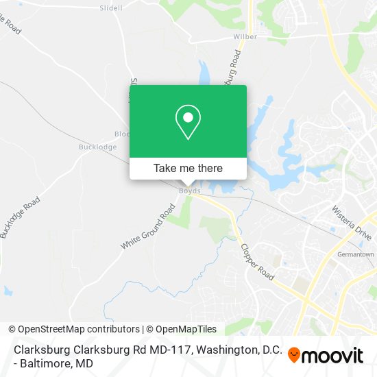 Clarksburg Clarksburg Rd MD-117 map