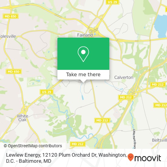 Mapa de Lewlew Energy, 12120 Plum Orchard Dr