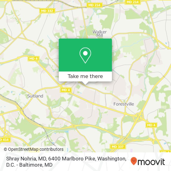 Mapa de Shray Nohria, MD, 6400 Marlboro Pike