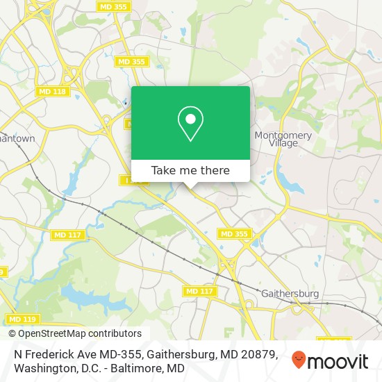 N Frederick Ave MD-355, Gaithersburg, MD 20879 map