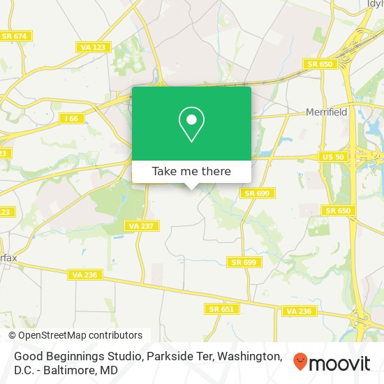 Good Beginnings Studio, Parkside Ter map