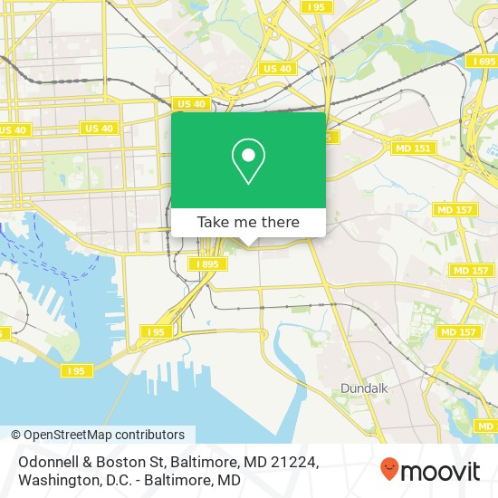Odonnell & Boston St, Baltimore, MD 21224 map