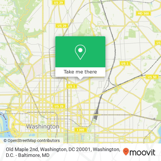 Old Maple 2nd, Washington, DC 20001 map