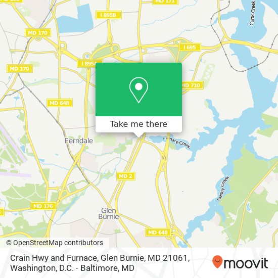 Crain Hwy and Furnace, Glen Burnie, MD 21061 map
