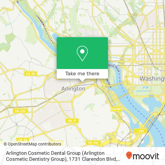 Mapa de Arlington Cosmetic Dental Group (Arlington Cosmetic Dentistry Group), 1731 Clarendon Blvd