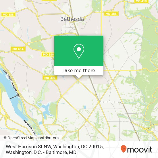 Mapa de West Harrison St NW, Washington, DC 20015