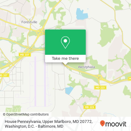 Mapa de House Pennsylvania, Upper Marlboro, MD 20772