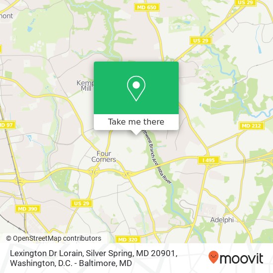 Lexington Dr Lorain, Silver Spring, MD 20901 map