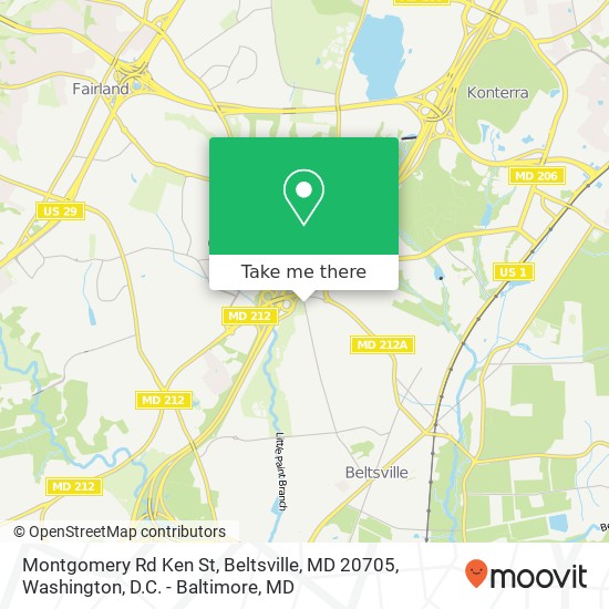 Montgomery Rd Ken St, Beltsville, MD 20705 map