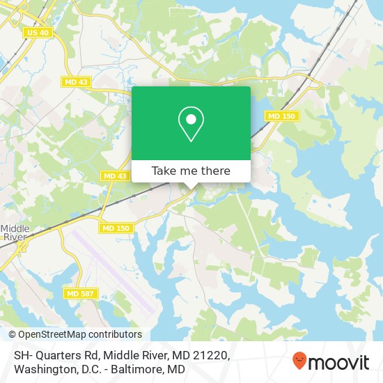 Mapa de SH- Quarters Rd, Middle River, MD 21220