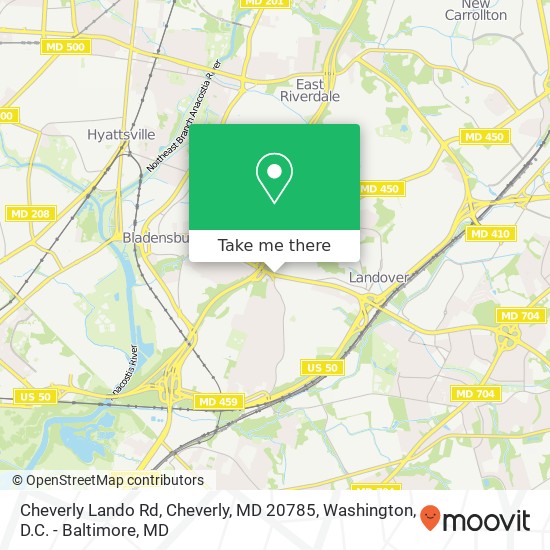 Mapa de Cheverly Lando Rd, Cheverly, MD 20785