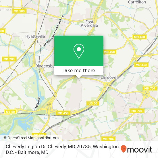 Cheverly Legion Dr, Cheverly, MD 20785 map