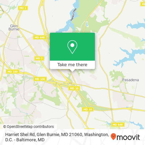 Mapa de Harriet Shel Rd, Glen Burnie, MD 21060