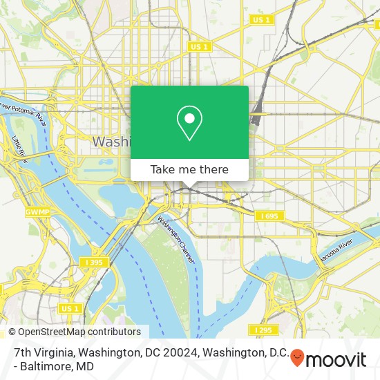 Mapa de 7th Virginia, Washington, DC 20024