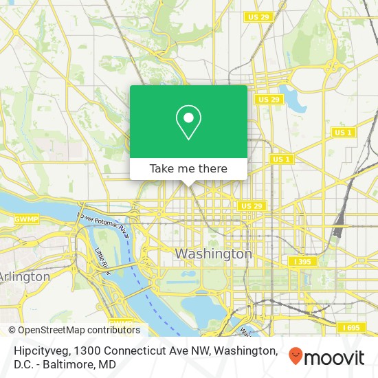 Mapa de Hipcityveg, 1300 Connecticut Ave NW