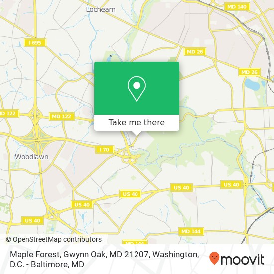 Mapa de Maple Forest, Gwynn Oak, MD 21207