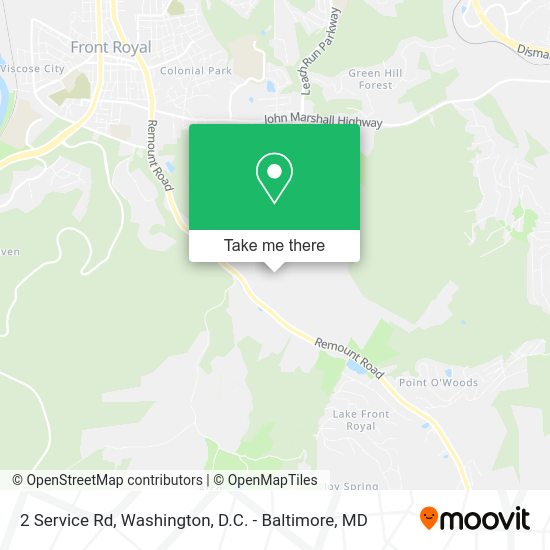 2 Service Rd map