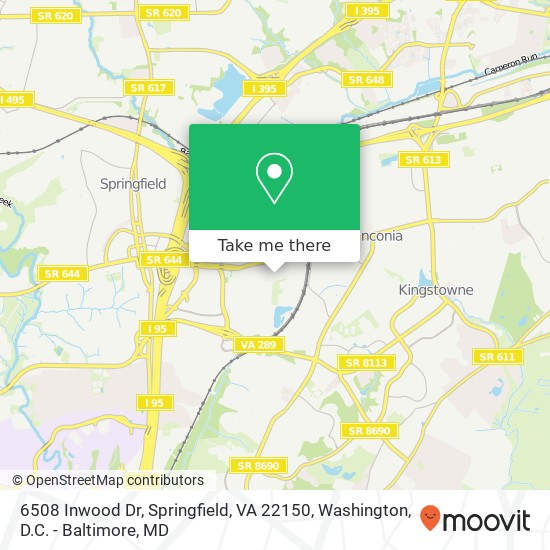 6508 Inwood Dr, Springfield, VA 22150 map