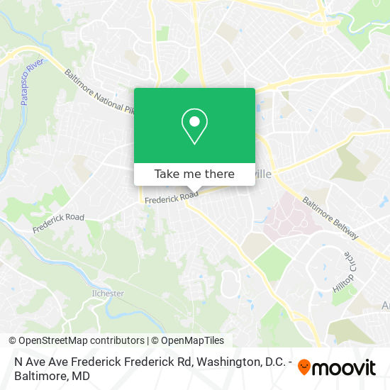 Mapa de N Ave Ave Frederick Frederick Rd