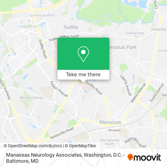 Manassas Neurology Associates map