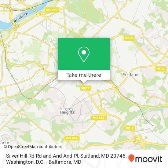 Silver Hill Rd Rd and And And Pl, Suitland, MD 20746 map