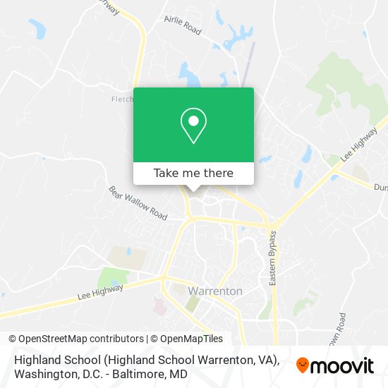 Highland School (Highland School Warrenton, VA) map