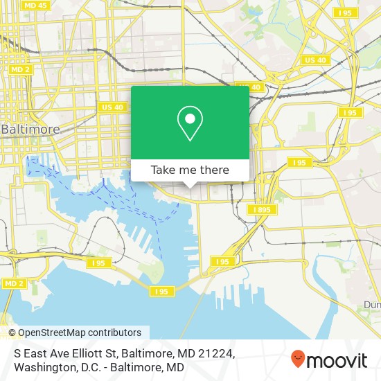 S East Ave Elliott St, Baltimore, MD 21224 map